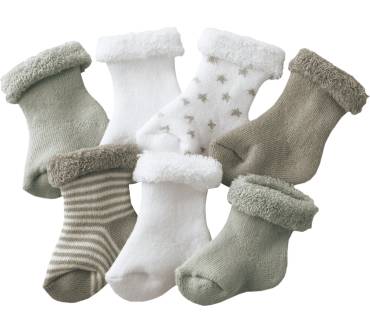 Produktbild Vertbaudet Happy Price Baby-Frotteesocken 7er Pack, weiß/grau