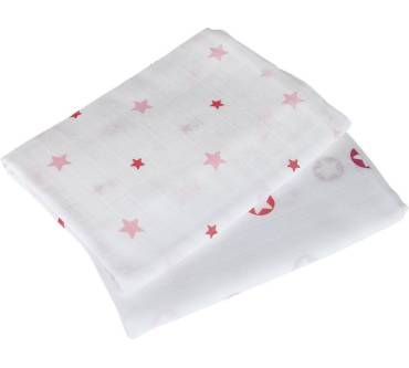 Produktbild Baby Walz Bornino Mullwindeln vorgewaschen 2er-Pack, pink/ weiß