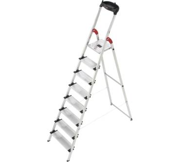 Produktbild Hailo XXL Alu-Sicherheits-Haushaltsleiter mit Multifunktions-Schale