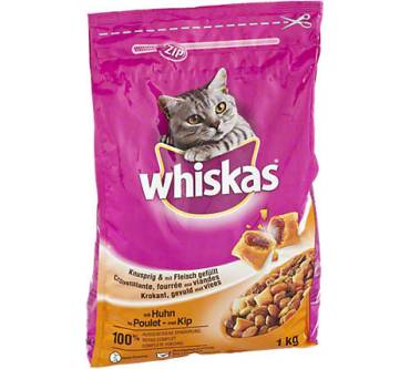 Produktbild Whiskas Knusprig & mit Fleisch gefüllt: Huhn