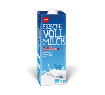 Produktbild Penny Frische Vollmilch 3,5% Fett