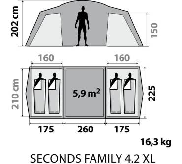 Produktbild Quechua Wurfzelt Seconds Family 4.2 XL