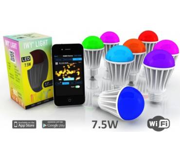 Produktbild IWY LED Lampe Master RGB Birne mit weiß, E27, dimmbar, 7,5W