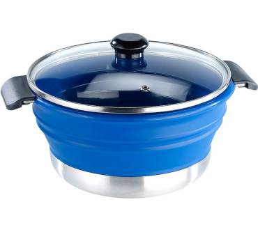 Produktbild Rosenstein & Söhne Faltbarer Silikon-Kochtopf mit Glas-Deckel