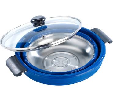 Produktbild Rosenstein & Söhne Faltbarer Silikon-Kochtopf mit Glas-Deckel