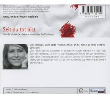 Produktbild Sophie McKenzie Seit du tot bist