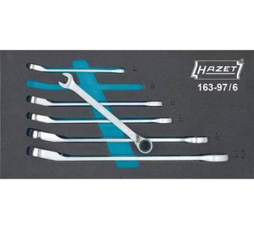 Produktbild Hazet Knarren-Ring-Maulschlüssel-Satz , 6-tlg. (163-97/6)