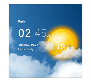 Produktbild Droid27 Transparent Clock & Weather