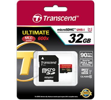 Produktbild Transcend Micro-SDHC Ultimate 600x Class 10 UHS-I (32 GB)