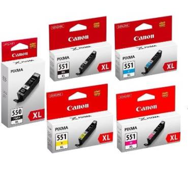 Produktbild Canon Originalpatronen (PGI-550XL PGBK; CLI-551XL BK/C/M/Y)