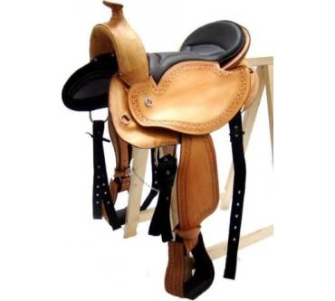 Produktbild A&M Reitsport Baumloser Westernsattel Michigan Büffelleder