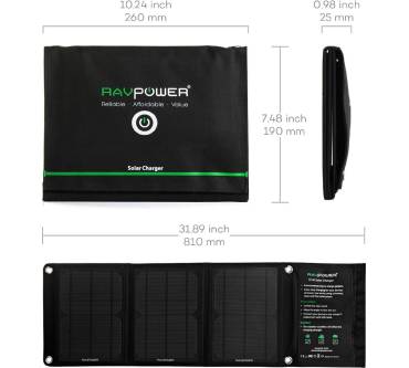 Produktbild RAVPower 15W Solar-Ladegerät