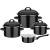 Kochtopf-Set Black & White, 7-teilig