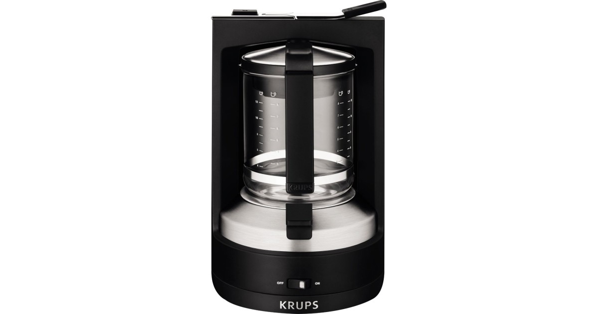 Krups Druckbrühautomat: 1,6 zubereiteter Kaffee Drückbrühverfahren heiß im | gut Aromatischer
