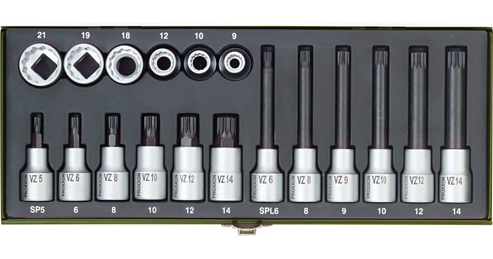 Proxxon Spezialsatz für Vielzahnschrauben XZN, 18-teilig: 1