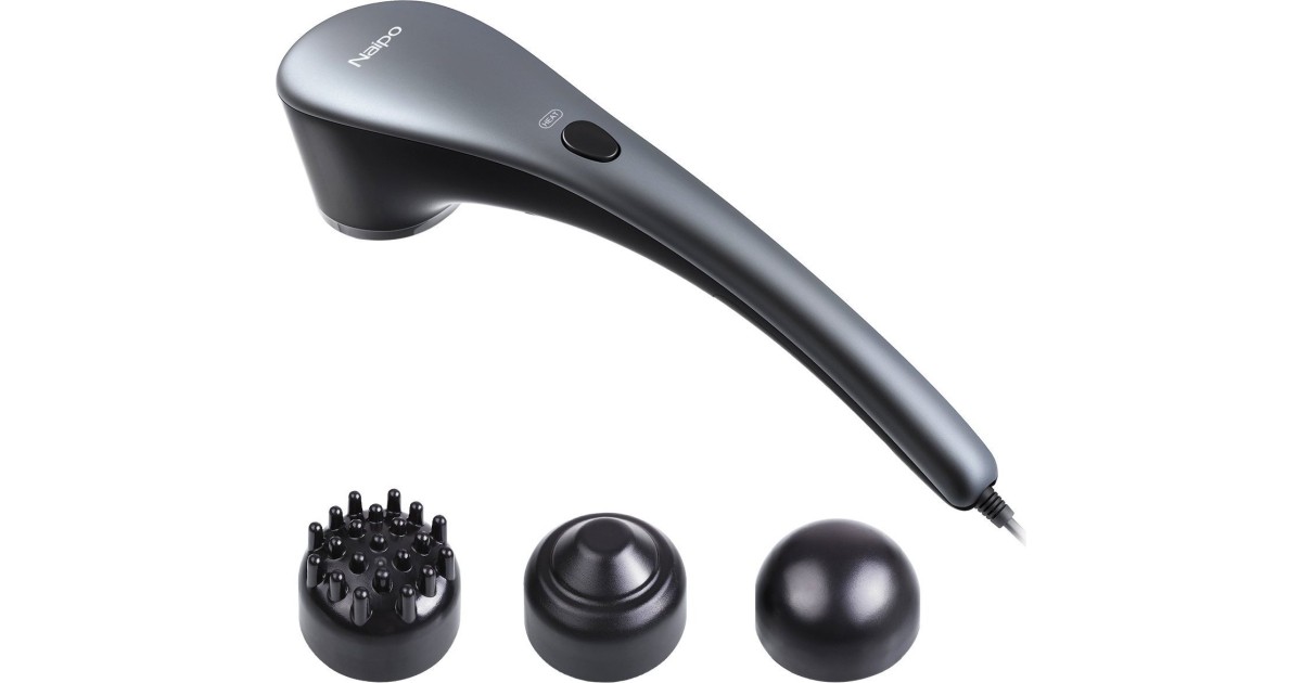 naipo massagegeräte vibration handmassagegerät NAIPO Massagegerät Infrarot Wärmefunktion, 4 Aufsätze, main image 1