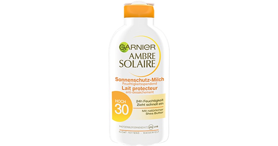 Kundenkarte Garnier Ambre im 30 zur LSF Analyse | Solaire Sonnenschutz-Milch Test Unsere Sonnenmilch