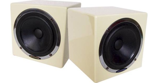 Avantone Pro MixCubes Active Studiomonitore (Paar) – 60 W, Full-Range, Cremefarben, Für Präzises Mix-Monitoring