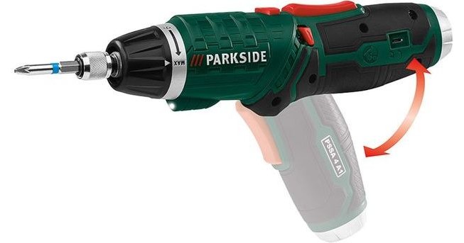 Lidl / Parkside Akku-Stabschrauber | Handlicher, kleiner Schrauber mit  Taschenlampe im Griff