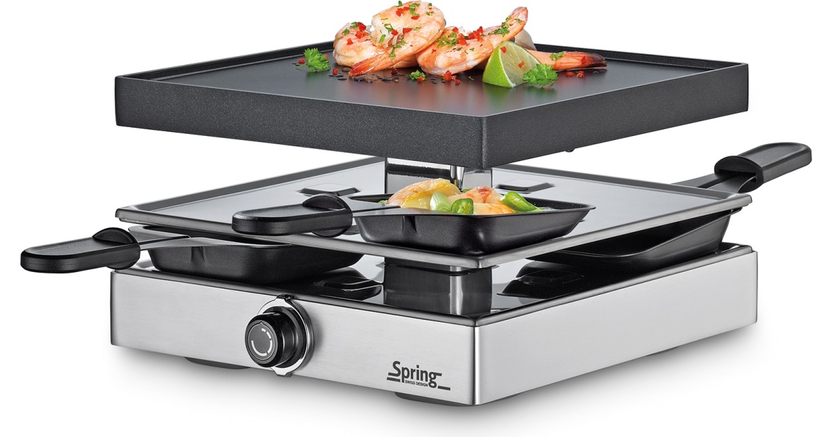 Spring Raclette4 CLASSIC | Antihaftbeschichtetes Raclette mit ...