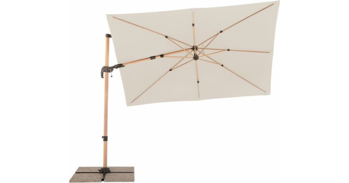 Brellaco Aluminium-Ampelschirm  Viel Schatten mit neig- und drehbarem  Schirm