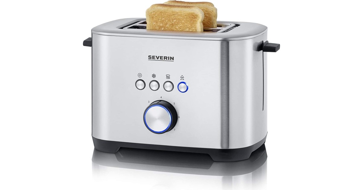 Severin AT2510 1,8 gut Kompakter Toaster mit großen Röstkammern und BagelFunktion