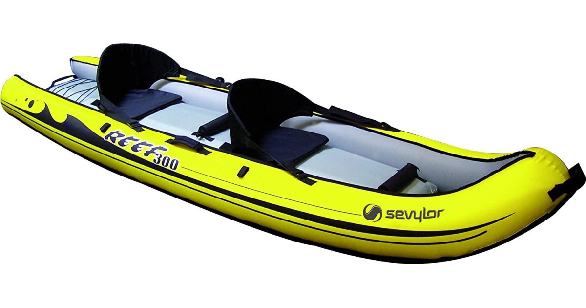 PACK Kayak Gonflable Sevylor Toledo  Nouveau TAHITI PLUS  2 Adultes 1 Enfant 2 Pagaies Pompe