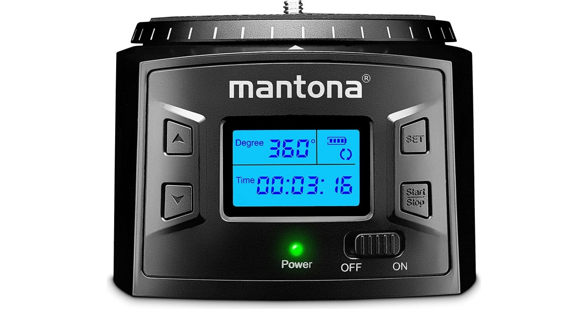 Mantona Turnaround 360 Advanced 3 Electric Panorama Tripod Head, 360