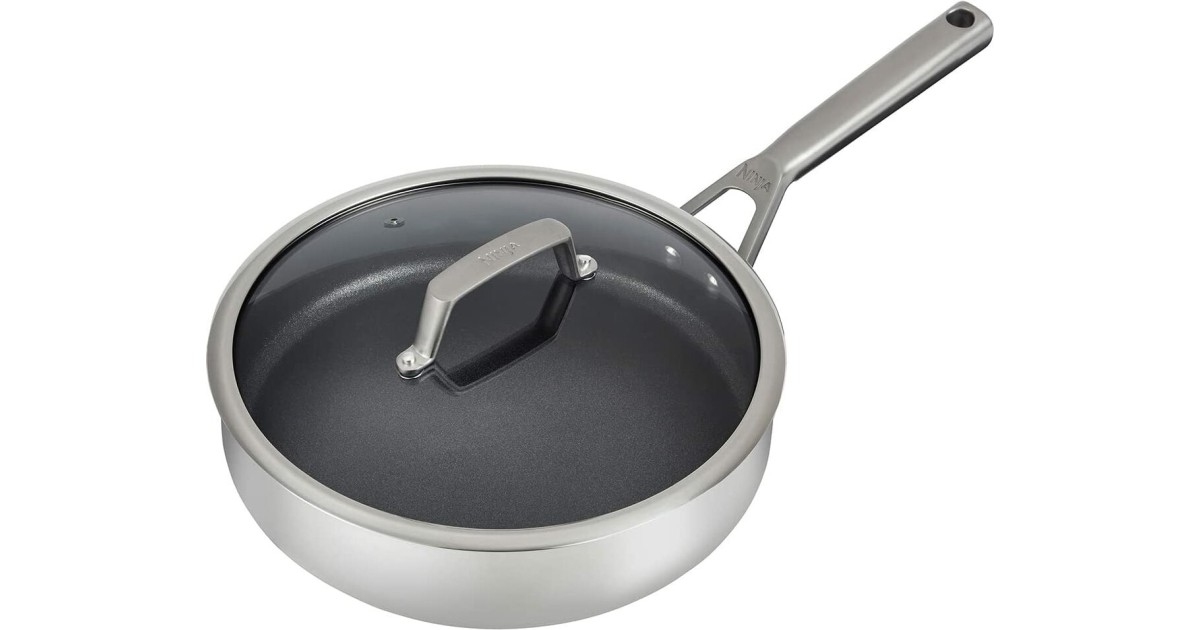 NINJA Foodi ZEROSTICK 26cm Sauté pan, non stick - Stainless Steel C60126UK