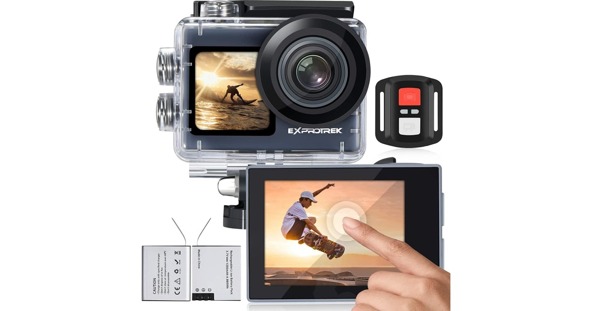 Exprotrek Action Cam 4K Gute Ausstattung, hohe Bild und Videoauflösung