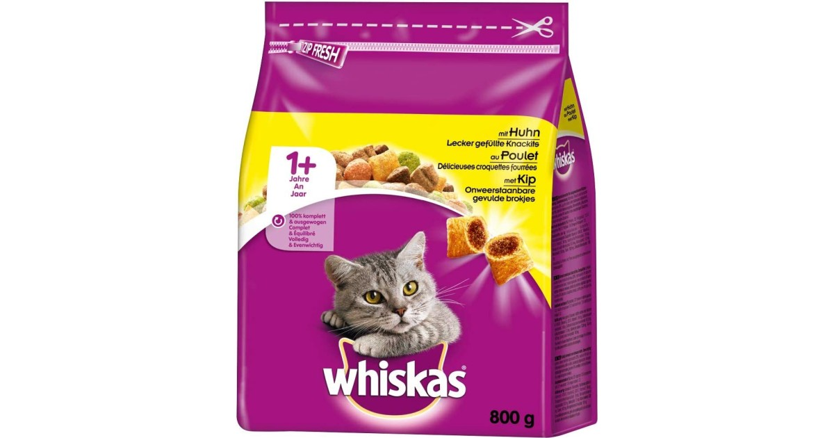 Whiskas 1+ Jahre mit Huhn im Test: 1,5 sehr gut
