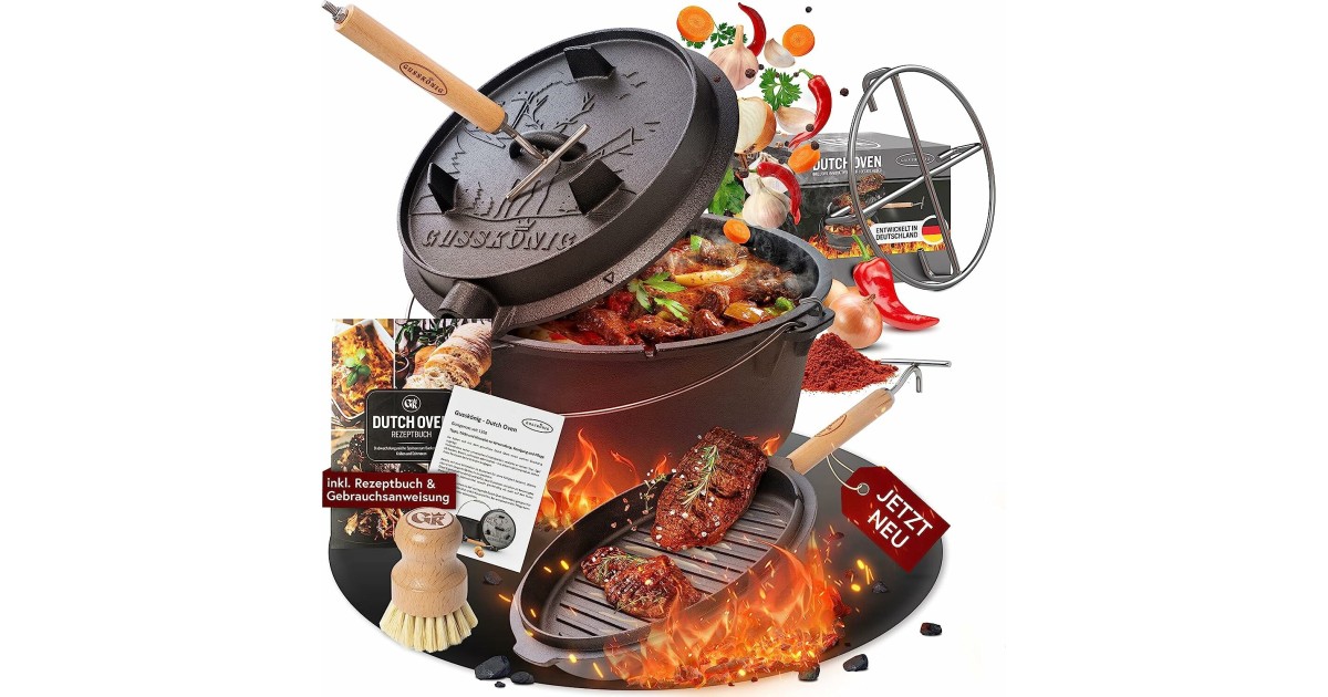 Gusskönig Dutch Oven ohne Standfüße (9 Liter) 1,3 sehr gut Unsere