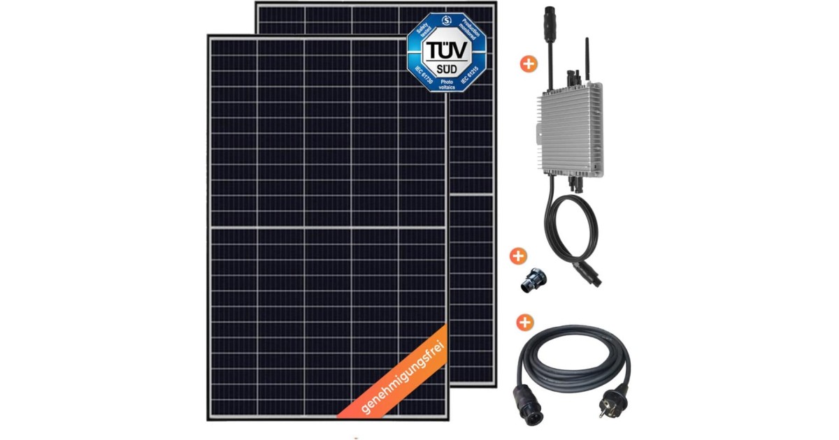 VESKA Balkonkraftwerk 830W / 600W: 1,8 gut | Mit modernen Zellen ...