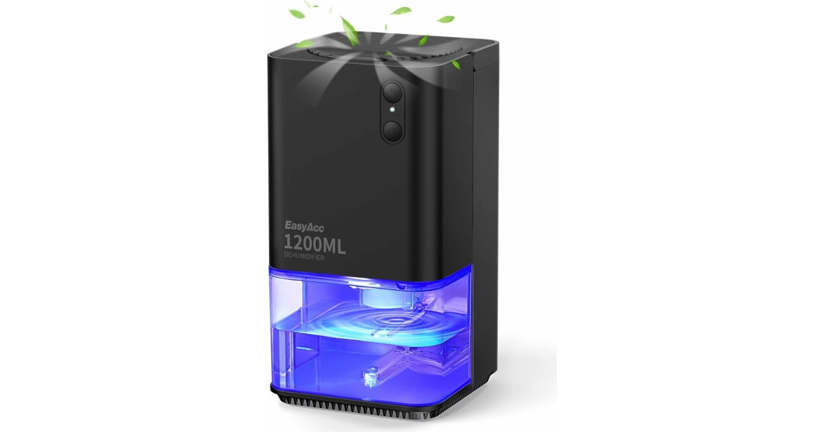 Luftentfeuchter, Luftentfeuchter Elektrisch, Leiser Raumentfeuchter, 2,5 L, Schlafmodus, Schimmelvorbeugung, Für Schrank, Badezimmer, Schlafzimmer, 0,02 €/Stunde,Schwarz
