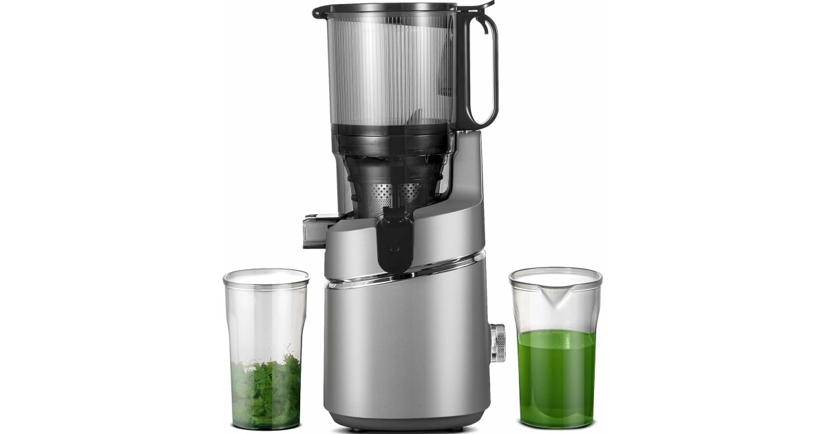 新品 AMZCHEF スロージューサー 1.8l シルバーカラー SJ-036（amzchef  