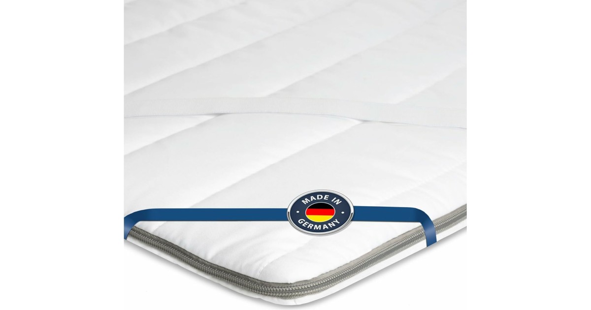 BMM Kaltschaum-Topper Klassik Basic 140x200 Cm – Härtegrad H2 (weich), 4 Cm Hoch, Öko-Tex Zertifiziert, Wendbar, Waschbar 60°C, Made In Germany