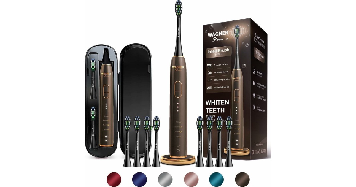 Wagner Stern La brosse à dents électrique de blanchiment par ultrasons Sapphier Blue Edition dispose de