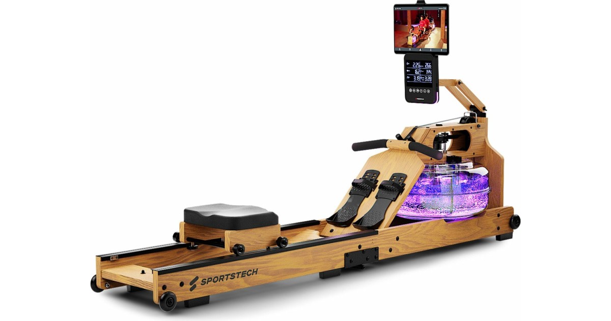Sports Tech Rower Sportstech WRX1000: 1,9 gut | Bluetooth-Rower mit buntem LED-Feedback