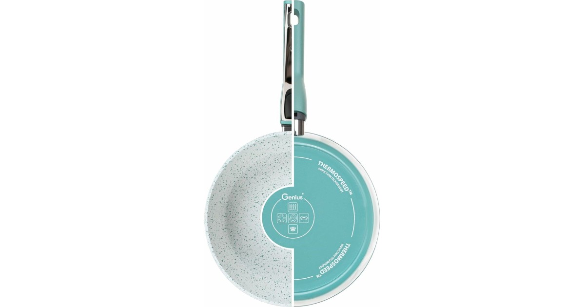 Genius Cerafit Plasma Braadpan 20 Cm - Ovenvaste Keramische Pan Met Krasbestendige Antiaanbaklaag Hoogwaardige Inductiepan Met Afneembare Handgreep Voor Alle Warmtebronnen