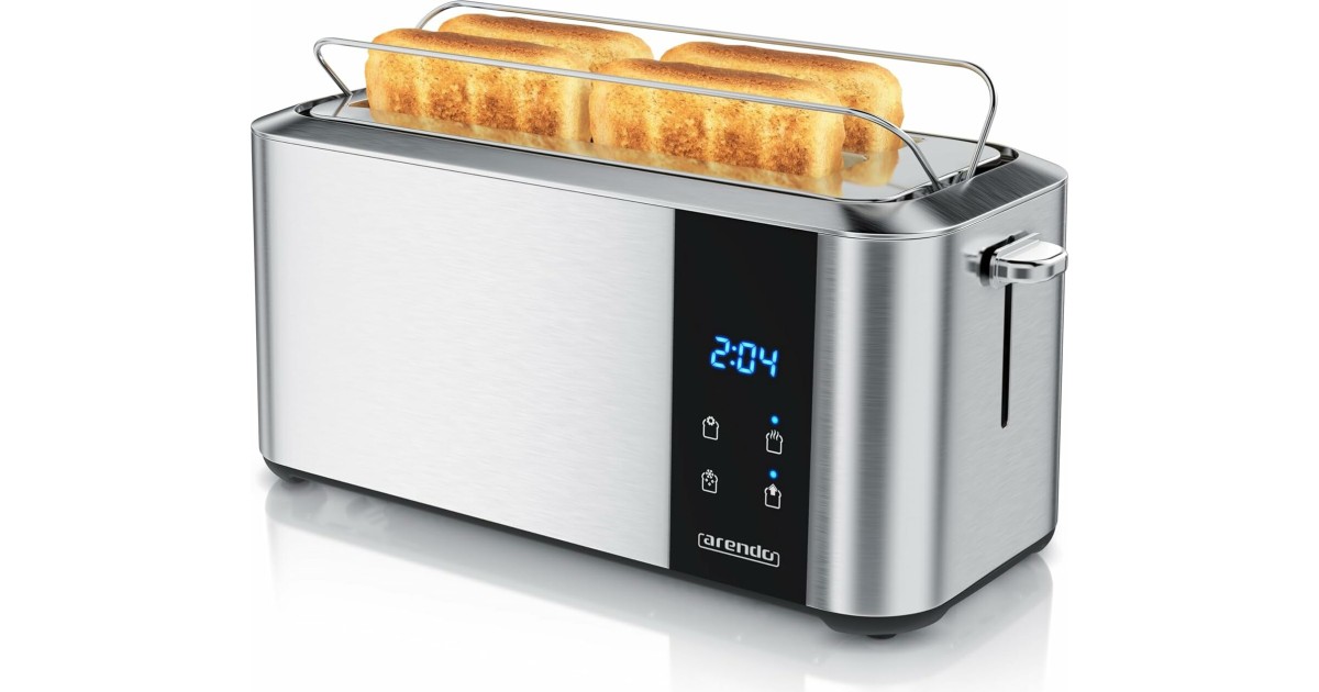 Arendo Aurora Toaster: 1,6 gut | Perfekter Toastgenuss für die ganze ...