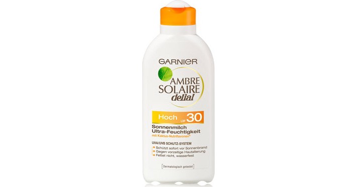 1,9 Sonnenmilch Ambre im Test: delial Garnier Solaire gut LSF 30 Ultra-Feuchtigkeit