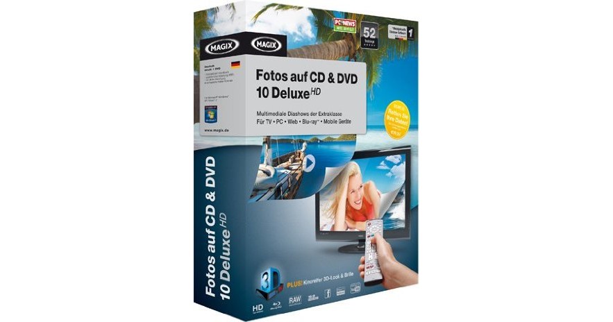 Magix Fotos auf CD & DVD 10 Deluxe HD im Test: 1,9 gut