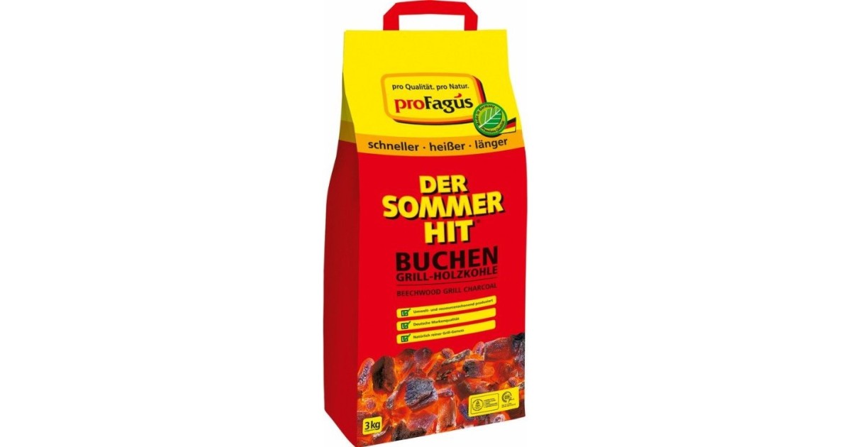 Pro Fagus Der Sommer Hit Buchen Grill-Holzkohle im Test: 1,8 gut