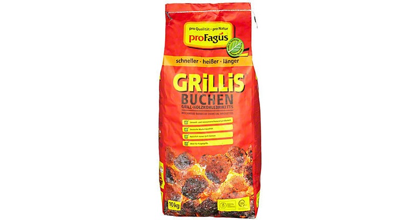 Pro Fagus Grillis Buchen Grill-Holzkohlebriketts im Test: 1,9 gut