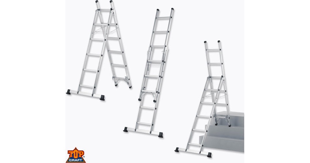 Aldi Nord / Top Craft 3WegeHaushaltsleiter Leichte Mehrzweckleiter