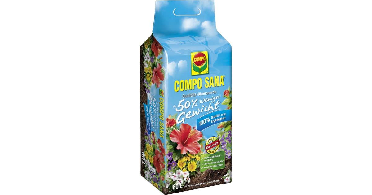 Compo Sana Qualitts-Blumenerde 50% weniger Gewicht im Test: 2,2 gut