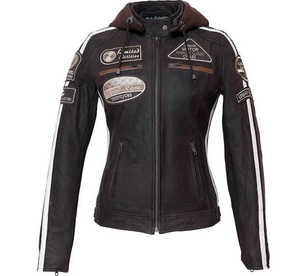 Urban Leather Damen-Motorradjacke mit Protektoren: 2,2 gut - Main Image