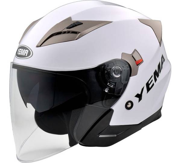 Produktbild von Yema Sturzhelm 627 YEMA Jethelme Rollerhelm YM-627 Mit Doppelvisier Sonnenblende Für Damen Und Herren - Schwarz Matt Yema Rollerhelm Mit Visier