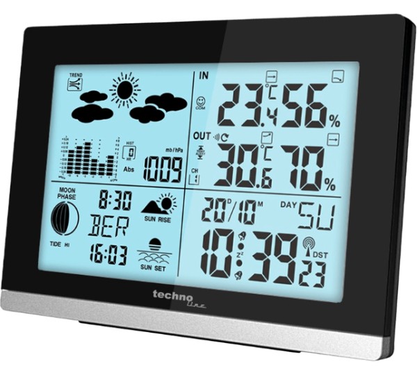 wetterstation mit au�ensensor technoline