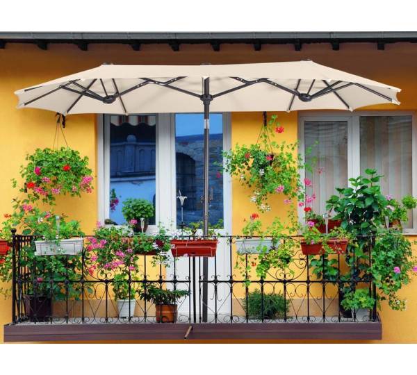 Ersatzwinde Für Sonnenschirm Roma 3x3 Meter – Mit Nylonseil Und Praktischem Griff
